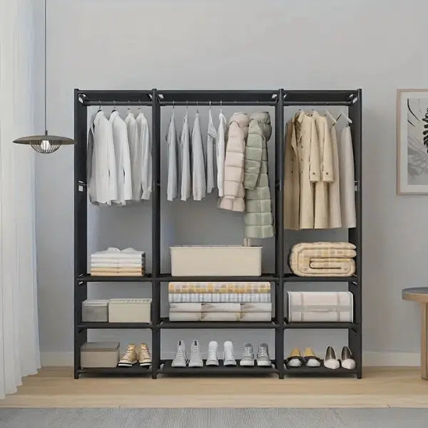 9 Compartment Wardrobe Storage Rack Shelf